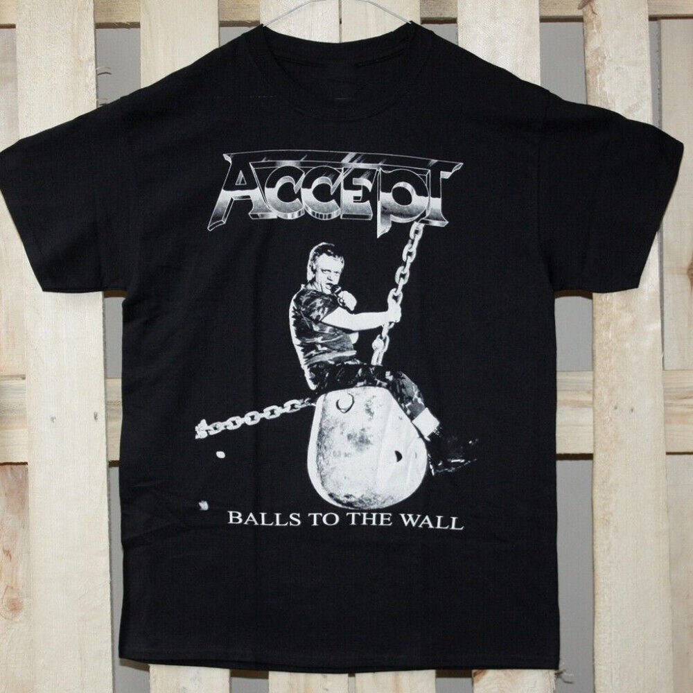 Hot Accept Balls To Wall Shirt Hip Hop Black All Size T-shirt Thaeb1069